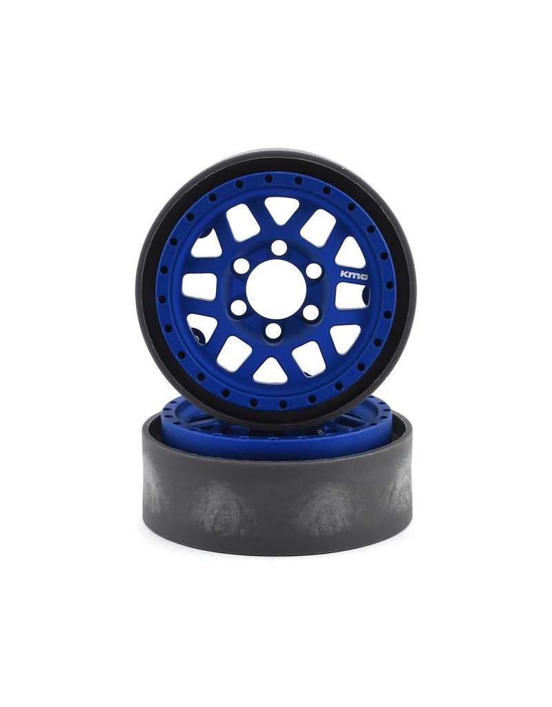 VANQUISH VPS07743 KMC 1.9 XD229 MACHETE V2 ALUMINUM BEADLOCK WHEELS: BLUE ANODIZED (2)