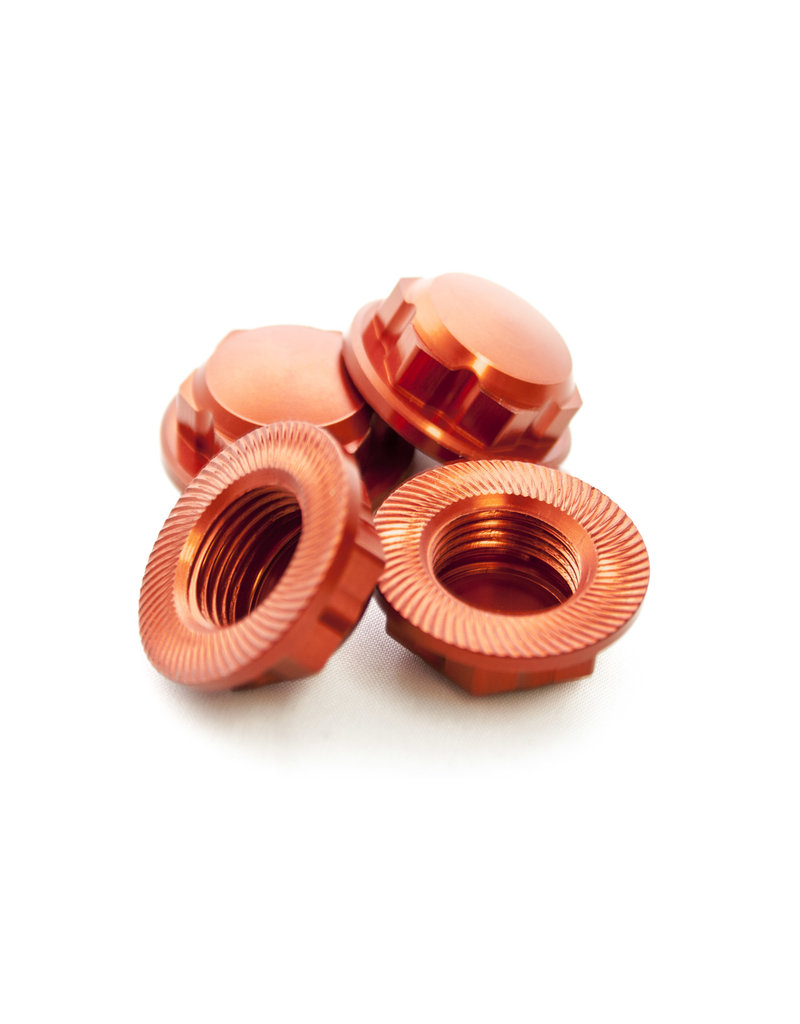 ROVAN RC RV97035O LT, SLT ENCLOSED CNC ALUMINUM WHEEL NUTS (4): ORANGE