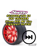SWEEP RACING SRCC1003RC VHT CRUSHER BEILTED TIRE: RED (2)