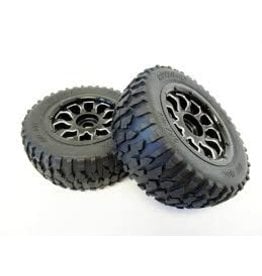 ROVAN RC RV970212 LT SLT BUGGY & TRUCK TIRES ON ALUMINUM WHEELS (2)