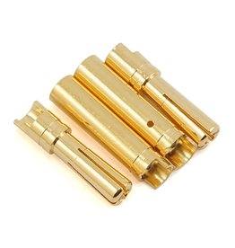 PROTEK RC PTK-5032 4.0MM "SUPER BULLET" SOLID GOLD CONNECTORS (2 MALE/2 FEMALE)