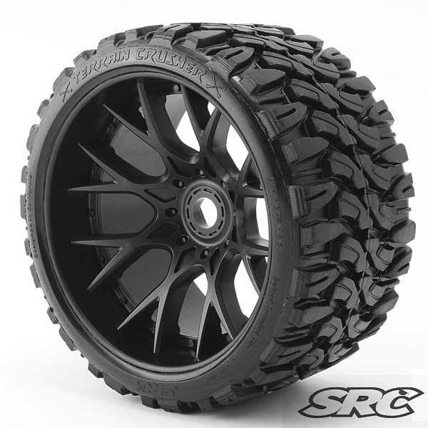 SRCC1002B TERRAIN CRUSHER BELTED TIRE: BLACK (2)