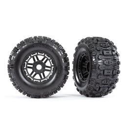 TRAXXAS TRA8973 T&W BLACK WHEELS SLEDGE HAMMER 17MM