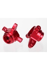 TRAXXAS TRA6837R STEERING BLOCKS, 6061-T6 ALUMINUM, LEFT & RIGHT (RED-ANODIZED)