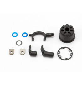 TRAXXAS TRA5681 CARRIER, DIFFERENTIAL (HEAVY DUTY)/ DIFFERENTIAL FORK/ LINKAGE ARMS (FRONT & REAR)/X-RING GASKETS (2)/ RING GEAR GASKET/ BUSHINGS (2)/ 6.5X10X0.5 TW