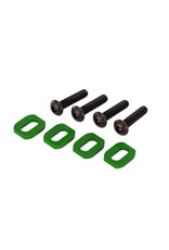 TRAXXAS TRA7759G WASHERS, MOTOR MOUNT, ALUMINUM (GREEN-ANODIZED) (4)/ 4X18MM BCS (4)