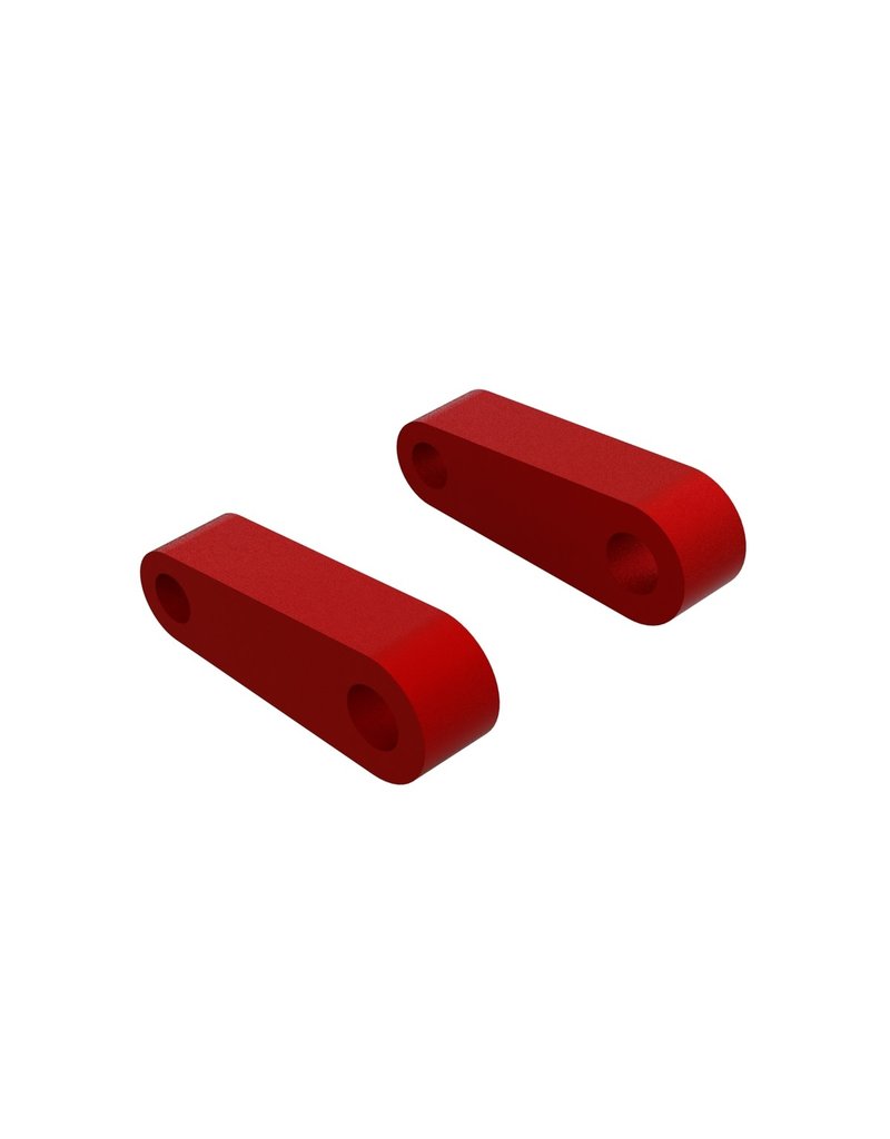 ARRMA ARA330594 ALUMINUM FR SUSPENSION MOUNTS (RED) (2)