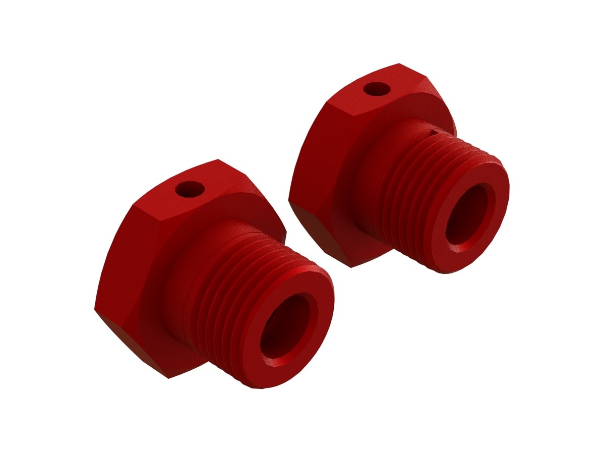 ARA310904 - Aluminum Wheel Hex 17mm Red (2)