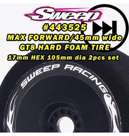 SWEEP RACING SRC443525 MAX FORWARD FOAM GT 17MM TIRES: HARD