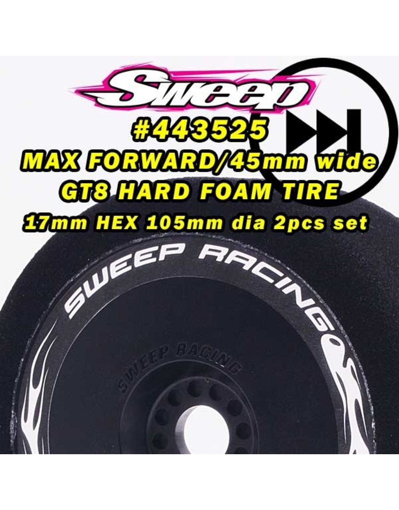 SWEEP RACING SRC443525 MAX FORWARD FOAM GT 17MM TIRES: HARD