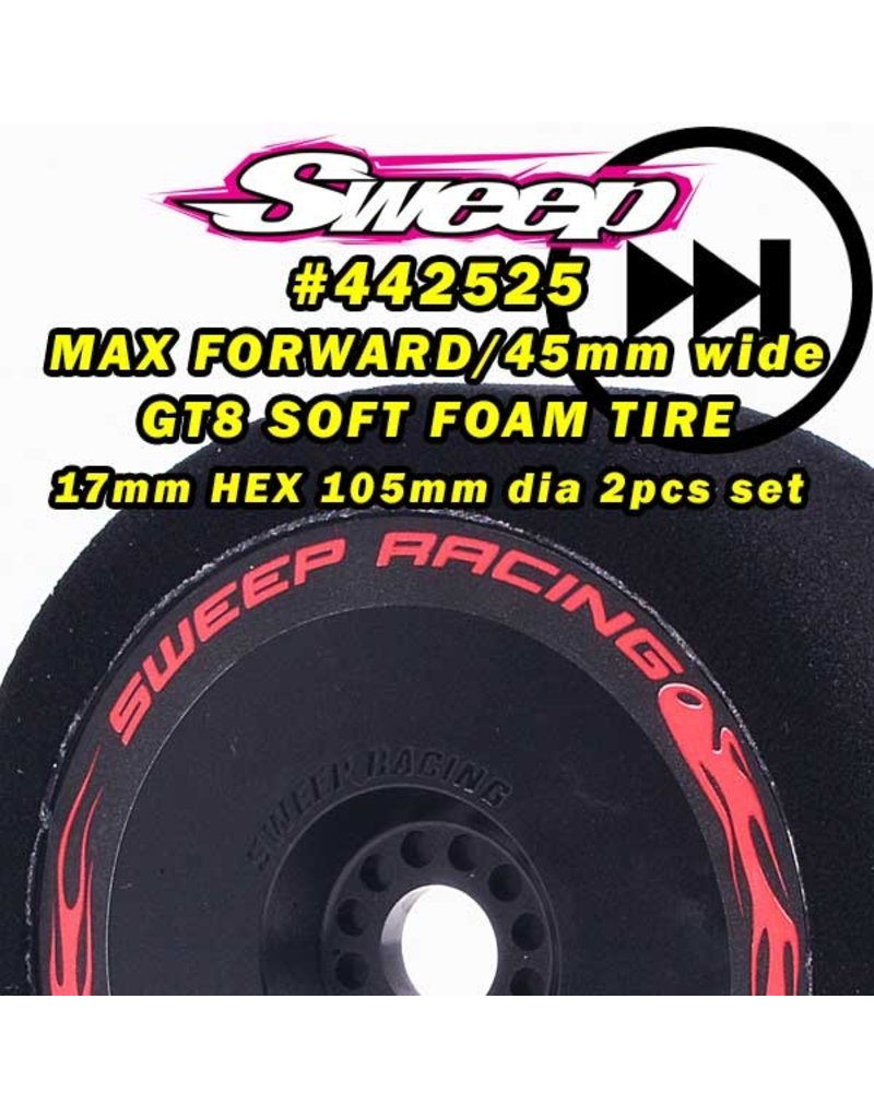 SWEEP RACING SRC442525 MAX FORWARD FOAM GT 17MM TIRES : SOFT