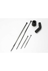 TRAXXAS TRA5245X PIPE COUPLER, MOLDED (BLACK)/ EXHAUST DEFLECTER (RUBBER, BLACK)/ CABLE TIES, LONG (2)/ CABLE TIES, SHORT (2)