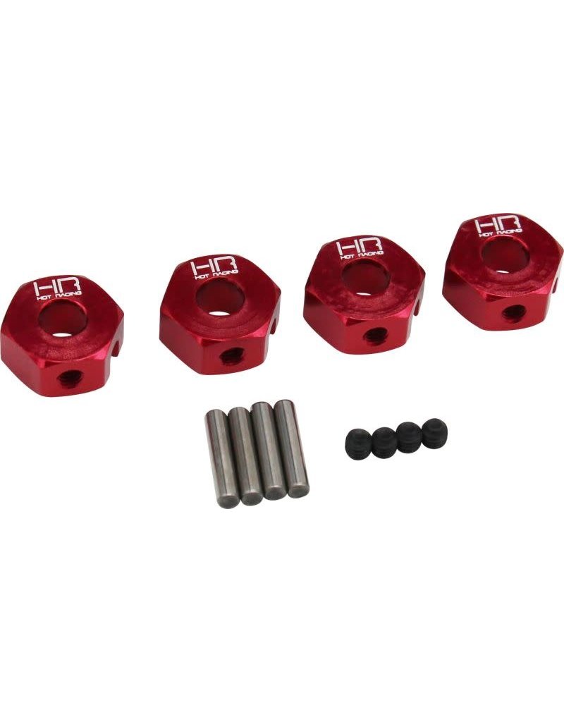 HOT RACING HRAATF10A02 12MM ALUMINUM HD WHEEL HUB ADAPTER FOR ARRMA 4WD GRANITE, SENTON (4)
