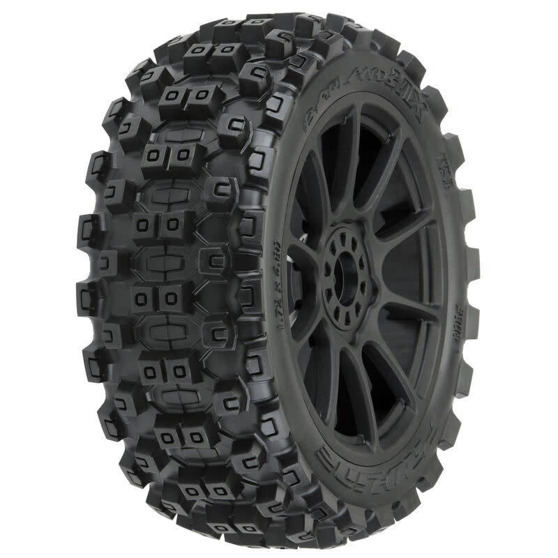 PRO906721 BADLANDS MX M2 1/8 MTD MACH 10 BLACK WHEELS F/R (2)
