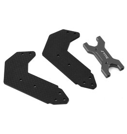 STRC SPTSTR320526GM GRAPHITE REAR WING SUPPORT W/ ALUM CROSS-MEMBER BRACE FOR ARRMA LIMITLESS: GUNMETAL