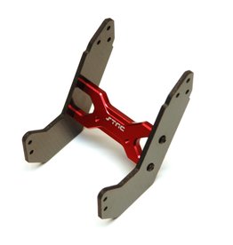 STRC SPTSTR320526R CNC MACHINED GRAPHITE REAR WING SUPPORT W/ALUM CROSS-MEMBER BRACE ARRMA LIMITLESS (RED)