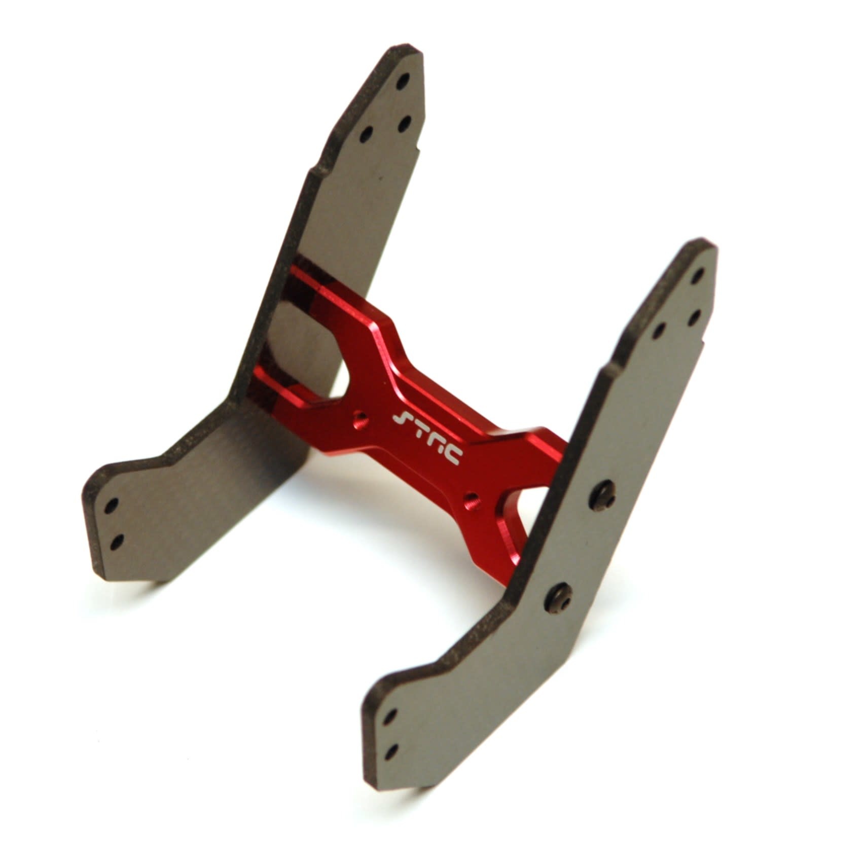 SPTSTR320526R GRAPHITE REAR WING SUPPORT W/ ALUM CROSS-MEMBER BRACE FOR ARRMA LIMITLESS: RED