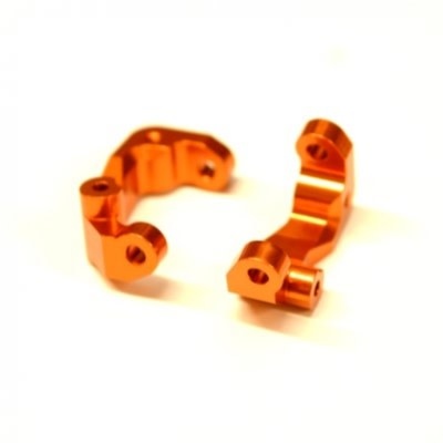 SPTSTC91417CO ALUMINUM CASTER BLOCKS FOR TEAM ASSOCIATED DR10: ORANGE (2)