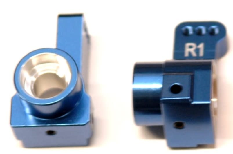 SPTSTC91418T1B ALUMINUM REAR HUB CARRIERS 1 DEG TOE-IN FOR TEAM ASSSOCIATED DR10: BLUE (2)
