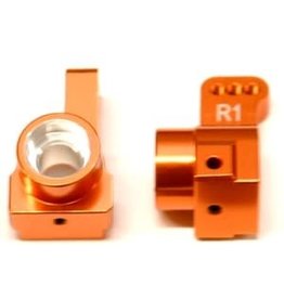 STRC SPTSTC91418T1O ALUMINUM REAR HUB CARRIERS 1 DEG TOE-IN FOR TEAM ASSSOCIATED DR10: ORANGE (2)