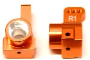SPTSTC91418T1O ALUMINUM REAR HUB CARRIERS 1 DEG TOE-IN FOR TEAM ASSSOCIATED DR10: ORANGE (2)