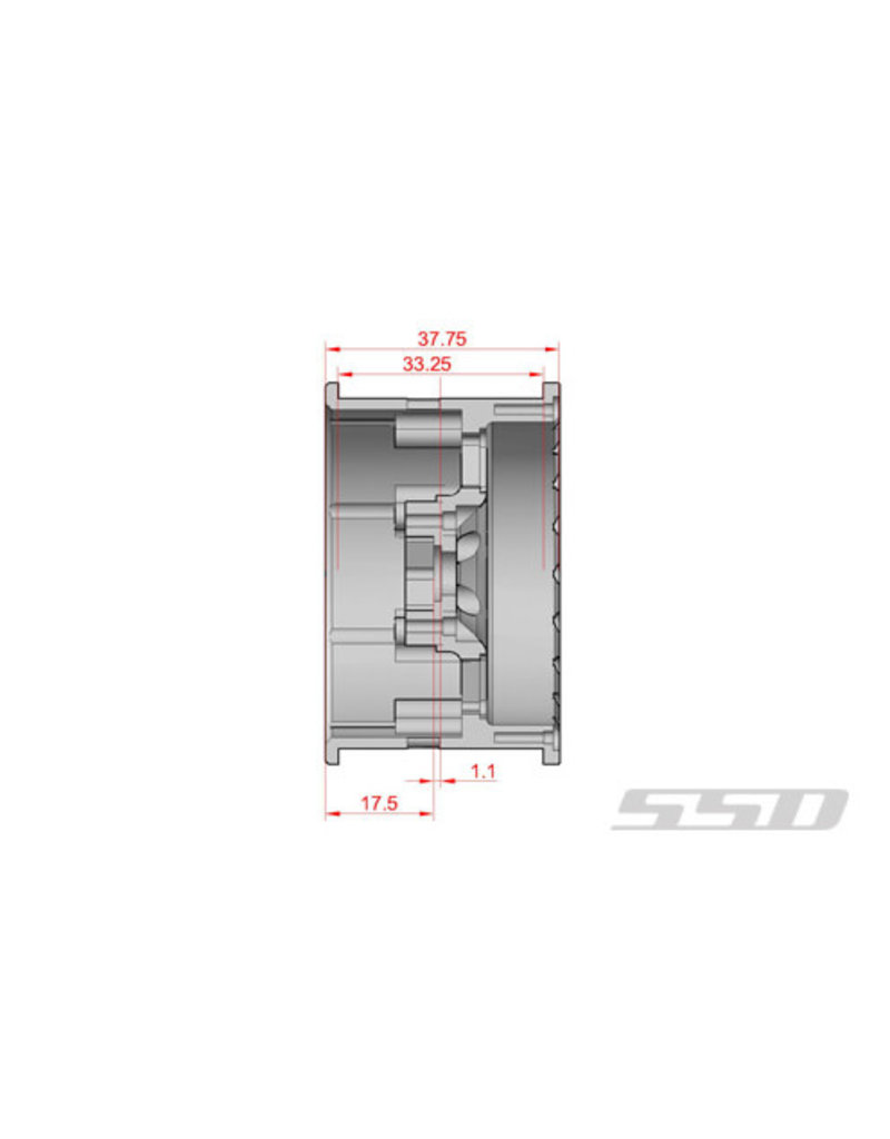 SSD RC SSD00185 2.2 WIDE ASSASSIN BEADLOCK WHEELS (BRONZE) (2)