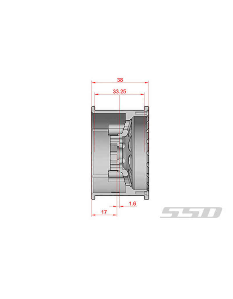SSD RC SSD00156 2.2 D HOLE BEADLOCK WHEELS (BLACK) (2)
