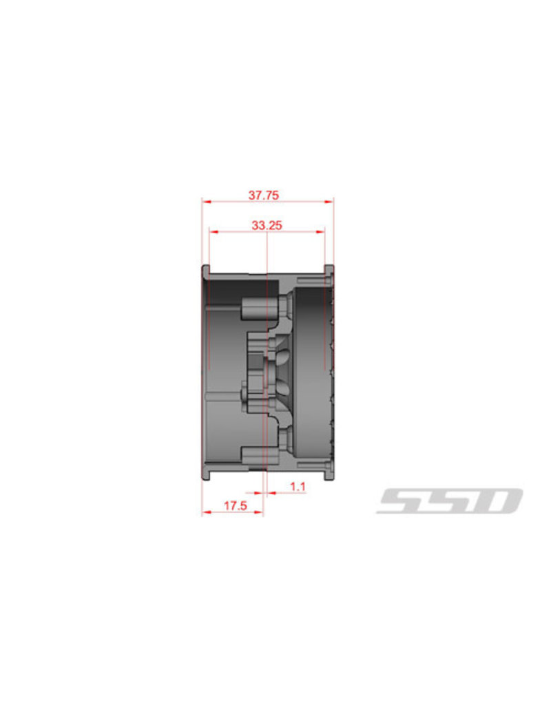 SSD RC SSD00320 2.2 CONTENDER BEADLOCK WHEELS (BRONZE)