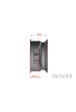 SSD RC SSD00268 8 HOLE 1.9'' STEEL BEADLOCK WHEELS (BLACK)