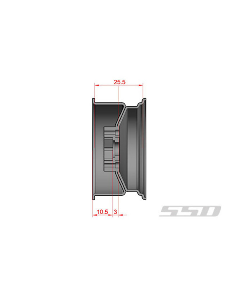 SSD RC SSD00268 8 HOLE 1.9'' STEEL BEADLOCK WHEELS (BLACK)