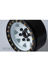 SSD RC SSD00251 1.9'' STEEL 8 SPOKE BEADLOCK WHEELS (WHITE) (2)