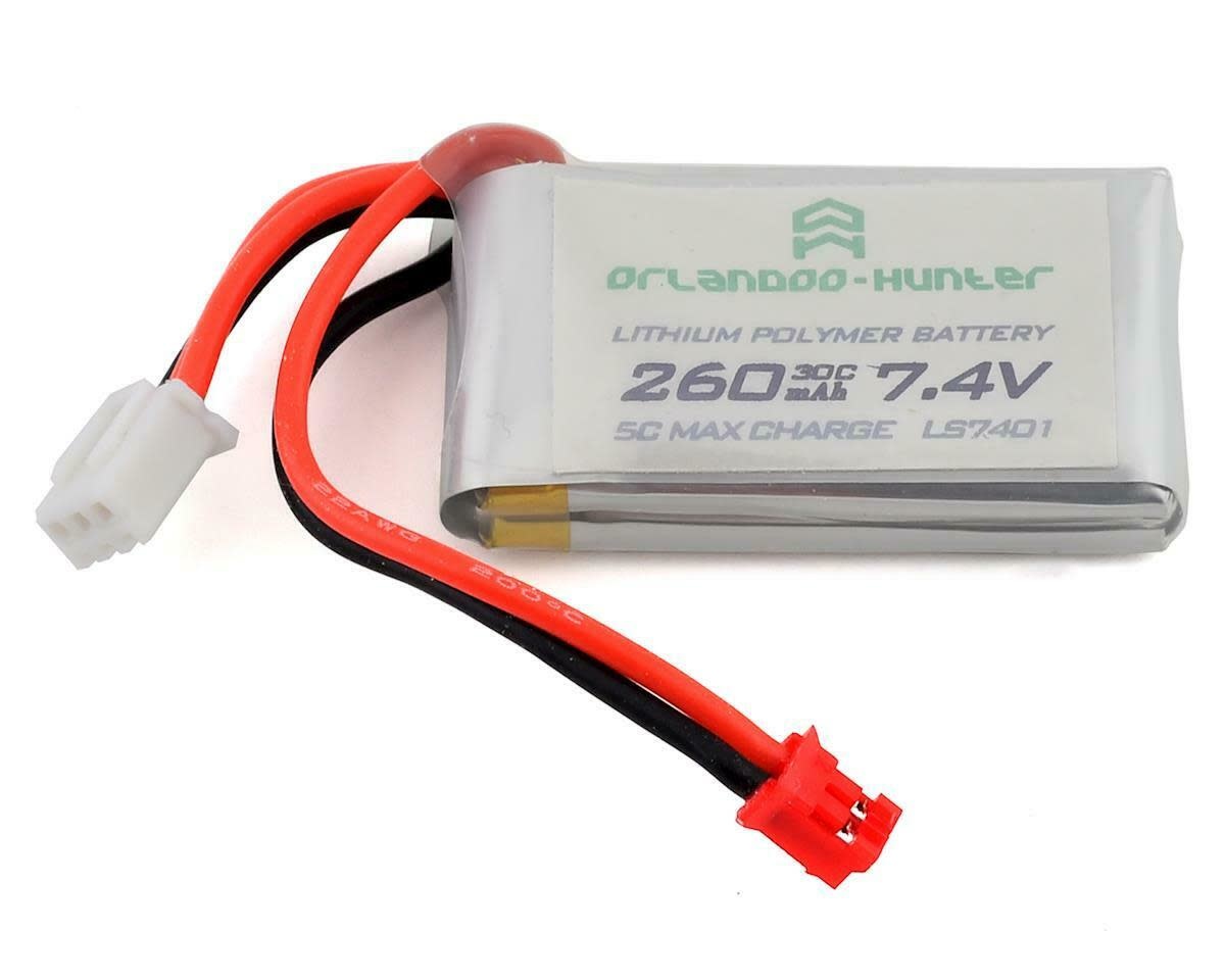 OLHLS7401-B 2S LIPO 7.4V 260MAH 30C BATTERY: PH2.0 (USE W/D4L SYSTEM)