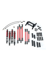 TRAXXAS TRA8140R LONG ARM LIFT KIT, TRX-4, COMPLETE (INCLUDES RED POWDER COATED LINKS, RED-ANODIZED SHOCKS)