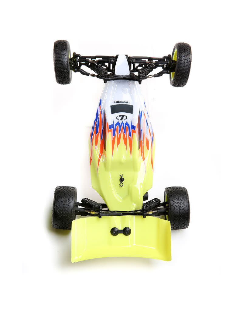 LOSI LOS01016T3 MINI-B, BRUSHED, RTR: 1/16 2WD BUGGY, YELLOW/WHITE