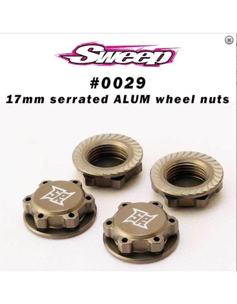 SWEEP RACING SRCSW0029 17MM WHEEL NUTS(4): BRONZE