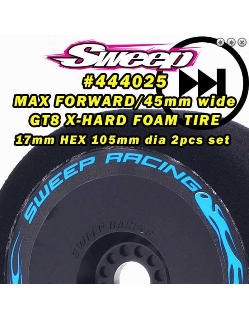 SWEEP RACING SRC444025 MAX FORWARD FOAM TIRES GT: X-HARD
