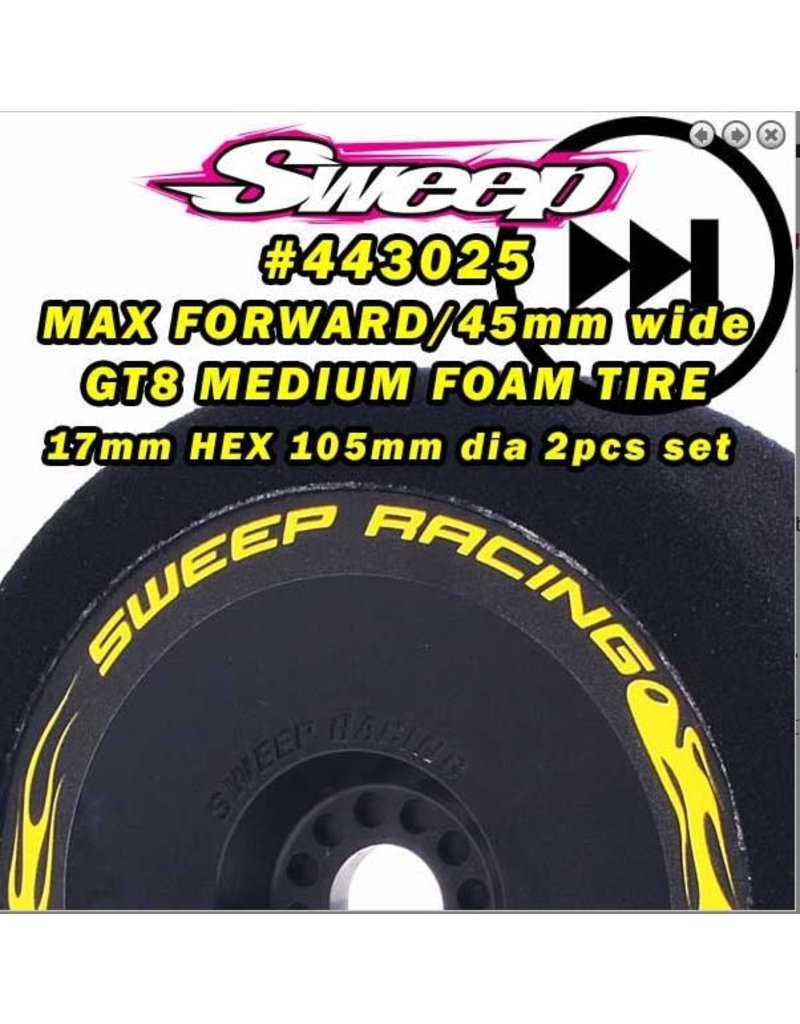SWEEP RACING SRC443025 MAX FORWARD FOAM TIRES GT: MEDIUM
