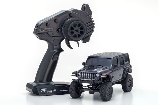 KYO32521GM MINI-Z 4X4 READYSET JEEP WRANGLER UNLIMITED RUBICON: GRANITE CYRISTAL METALLIC