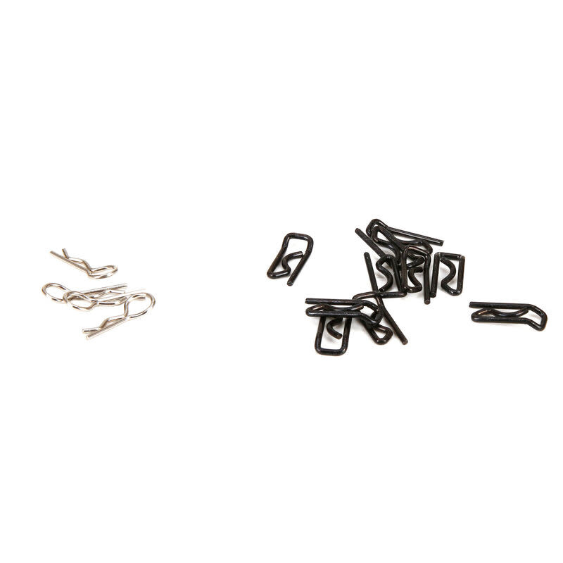 LOS256005 BODY CLIP, LARGE (10) & SMALL (4): 1:5 4WD DB XL