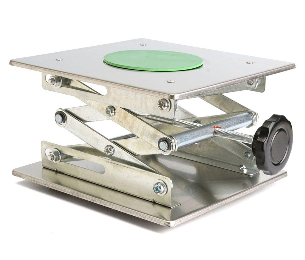 INTC29419 ADJUSTABLE HEIGHT ALLOY CAR STAND WORKSTATION 200X200MM SIZE FOR LARGE SIZE RC