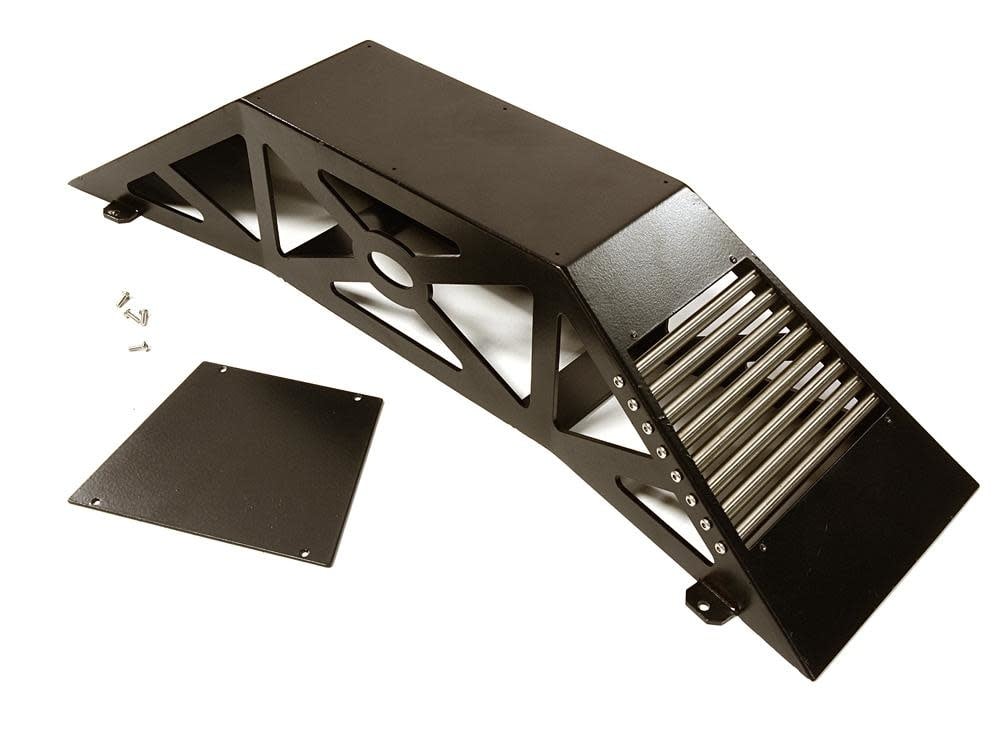 INTC28120BLACK REALISTIC HEAVY DUTY DISPLAY RAMP 375MMX100MMX75MM 1/10 SCALE: BLACK