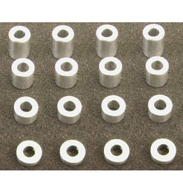 HOT RACING HRASPC3006 M3 AALUMINUM (2,4,6,8MM) STANDOFF SPACER (16)