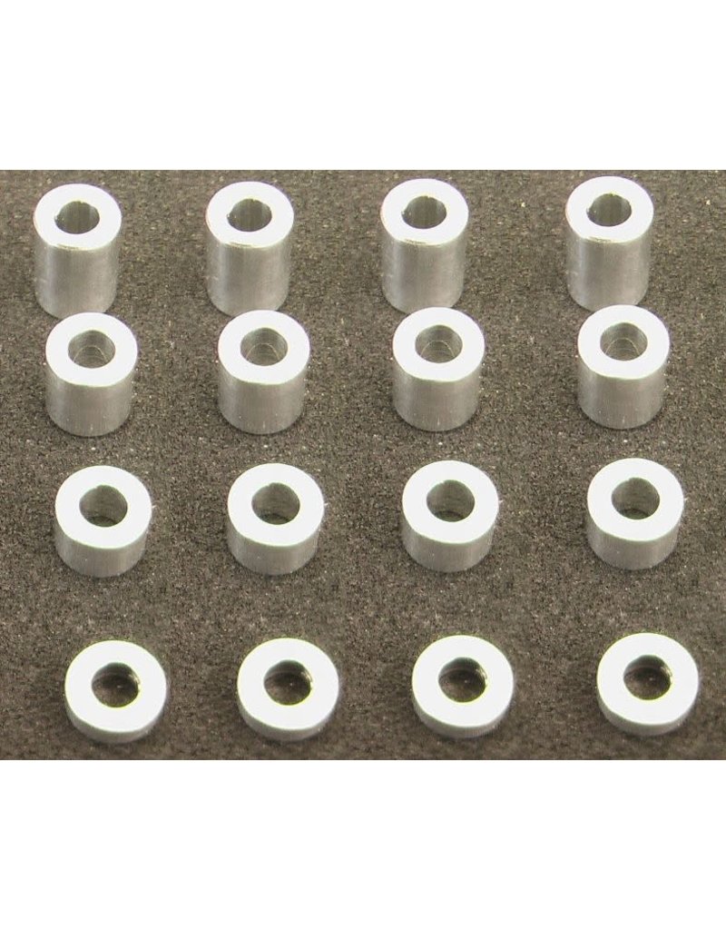 HOT RACING HRASPC3006 M3 AALUMINUM (2,4,6,8MM) STANDOFF SPACER (16)