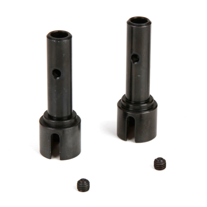 LOS252011 FRONT/REAR STUB AXLE (2): 1:5 4WD DB XL