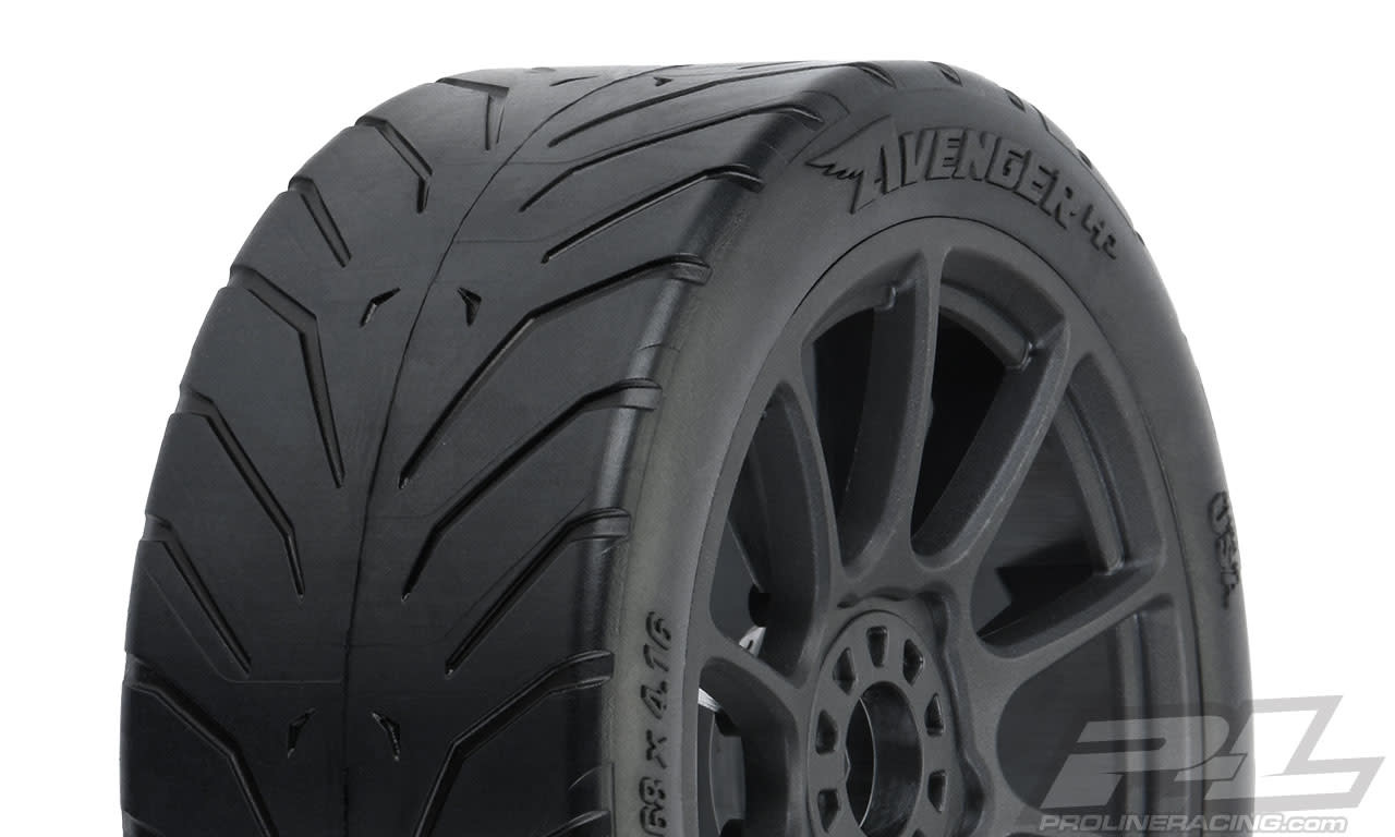PRO906921 PRO-LINE AVENGER HP BELTED PRE-MOUNTED 1/8 BUGGY TIRES