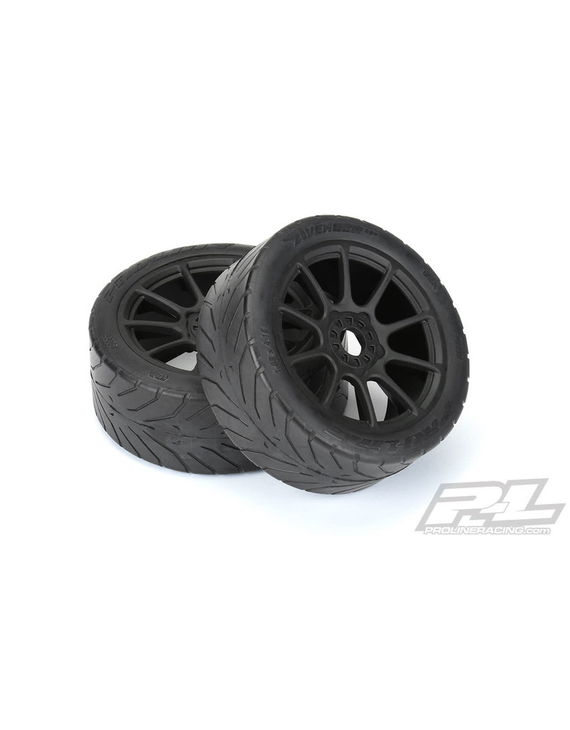 PROLINE RACING PRO906921 PRO-LINE AVENGER HP BELTED PRE-MOUNTED 1/8 BUGGY TIRES