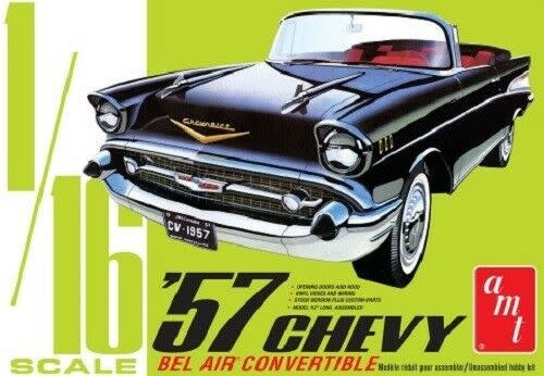 AMT1159 1/16 1957 CHEVY BEL AIR CONVERTIBLE PLASTIC MODEL KIT
