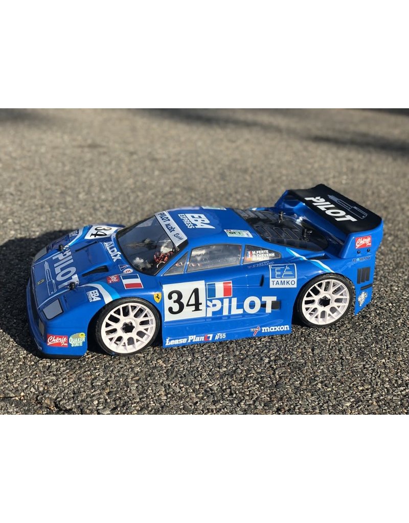 DELTA PLASTIK USA DP0100/2 FERRARI F40 1/8 SCALE GT SPEED RUN BODY: CLEAR