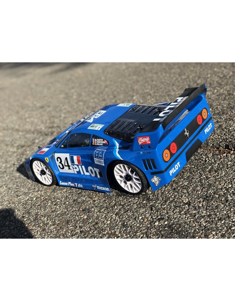 DELTA PLASTIK USA DP0100/2 FERRARI F40 1/8 SCALE GT SPEED RUN BODY: CLEAR
