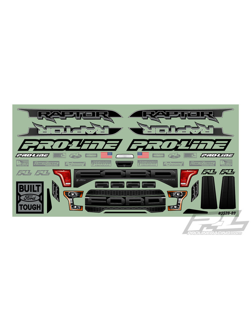 PROLINE RACING PRO352817  PRE-CUT 2017 FORD F-150 RAPTOR CLEAR BODY